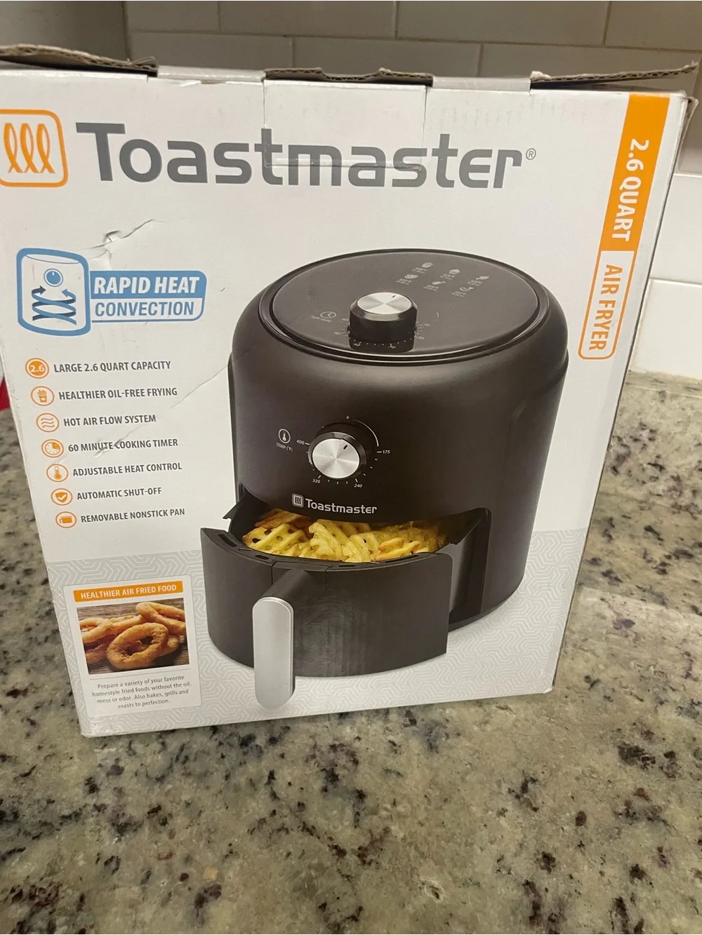 New Toastmaster air fryer 2.6 quart kitchen cooler appliance compact electric to